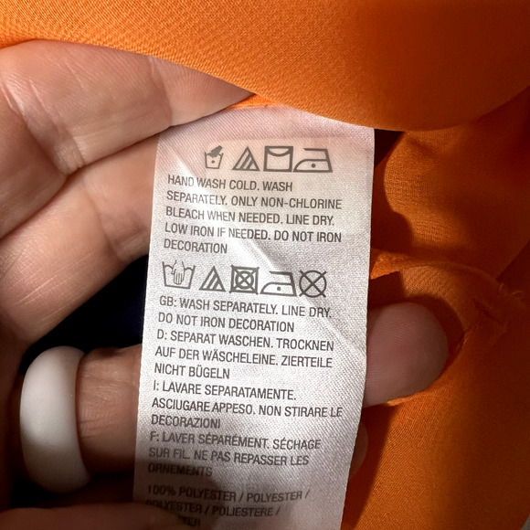 Susan Graver Womens XS Orange Paisley Kimono Kaftan‎ Blouse Set Oversized Boho - Picture 4 of 13